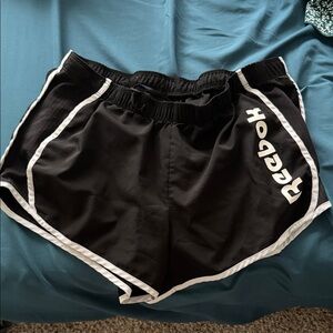 Reebok Women's Black and White Athletic Shorts